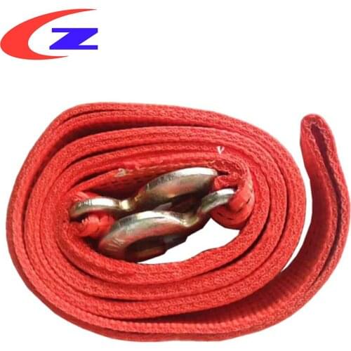 Car tow rope 4 meters 5Tons 6 tons double-layer thick cross-country trailer binding belt tensioner pull car rope traction rope