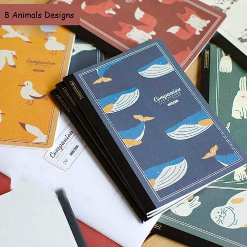 Sharkbang 8 Animals A5 Vintage Designs Memo Pad Kawaii Bear Traveler Notebooks Gird Art Agenda Dairy Hand Book Stationery