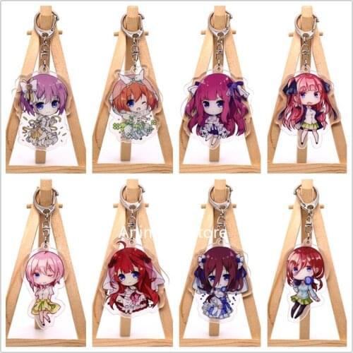 Anime The Quintessential Quintuplets Keychain Figure Nakano Ichika Nino Yotsuba Itsuki Acrylic Bag Pendant Keyring for Gift
