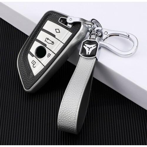 Car Key Case Cover for Bmw F20 G20 G30 X1 X3 X4 X5 G05 X6 F10 F15 F16 1 2 5 7 Series Accessories Car-Styling Holder Keychain Fob