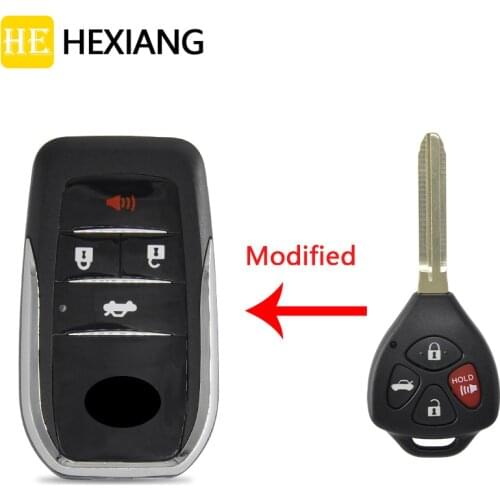 HE Xiang Car Key Shell For Toyota Reiz Corolla Camry Rav4 Yaris 4Runner Avlo Replace Modified Flip Key Case With TOY43 Blade