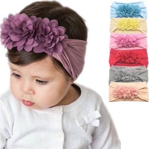 Flower Baby Headband Super Soft Turban Hairband Bow kids Baby Girl Headbands Hair bands for Baby Girls Headband Hair Accessories