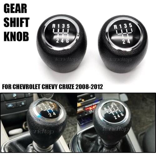 For Chevrolet Chevy Cruze 2008 - 2012 Lever Stick 5/6 Speed Gear Shift Knob Shifter Gaitor Boot PU Leather Car Assessories
