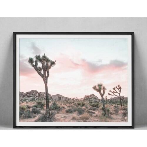 Joshua Tree Cactus Photography Art Canvas Poster Painting Arizona South Western Desert Wall Picture Print Home Room Decoration