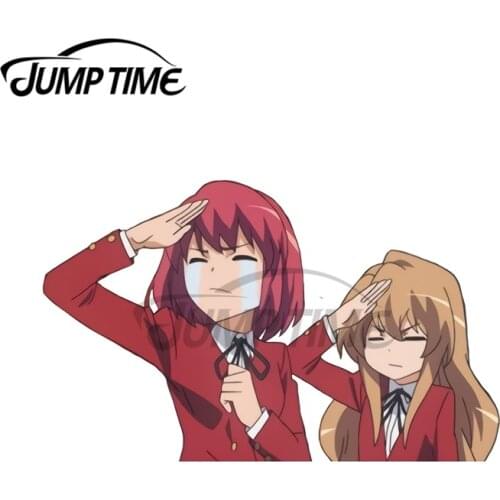 JumpTime 13 x 7.8cm For Diet Warriors Toradora Decal Creative Car Sticker Anime Car Door Windows Waterproof DIY Decoration