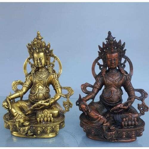 China brass Tibetan god of wealth crafts statue