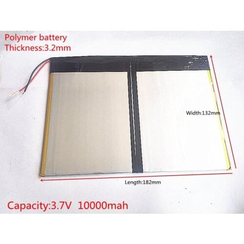 Li-po Tablet PC talk9x u65gt,battery 3.2*132*182 3.7V 10000 mah Li - ion battery 'for 32132182