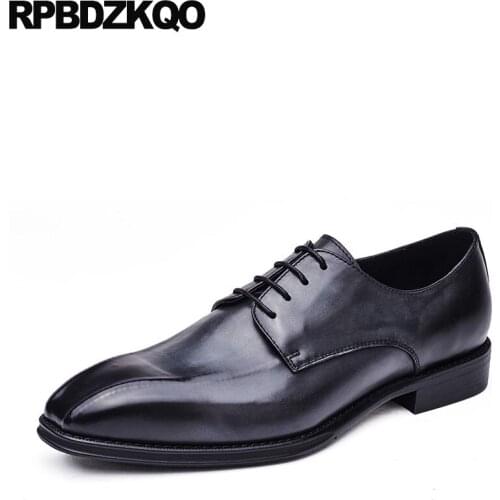 Brush Business Wedding Formal Famous Brand Handmade Leather Shoes Work Italian Men Black Party Pointed Toe Elegant Oxfords Dress
