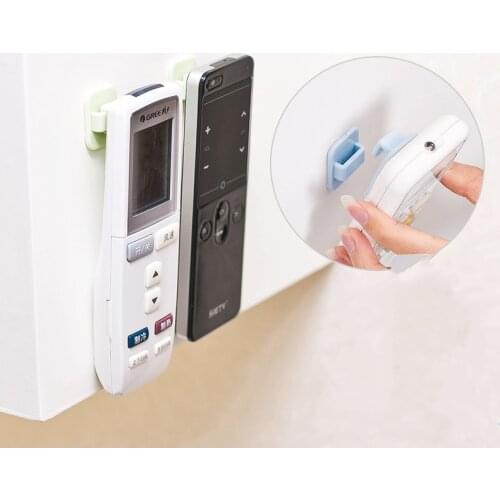 4Pcs/Set Plastic Hooks Sticky Hook Set Air Conditioner TV Remote Control Key Practical Wall Storage Strong Hanger Holder