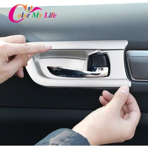 Color My Life 4Pcs/Set Interior Door Bowl Cover for Renault Koleos MK II 2 Samsung QM6 2017 - 2020 Car Door Handle Trim Sticker
