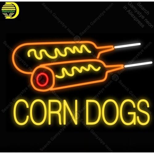 Corn Dogs NEON LIGHT SIGN Hot Food Neon Sign Decorate Wall Hotel BEER PUB Pub Food Sign Display Handcraft Iconic Sign light