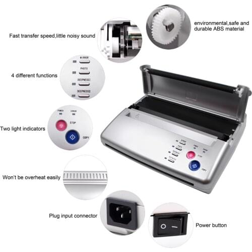 New Tattoo Transfer Machine Copy A4 Printer Drawing Thermal Stencil Maker Copier Machine Transfer Paper Carbon Papier Supplies