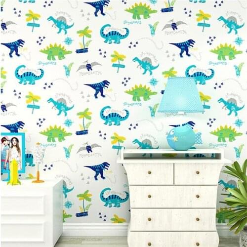 Beibehang Childrens Room Cartoon Dinosaur Anime Wallpaper Boys & Girls Childrens Paradise Kindergarten AB Style Wallpaper