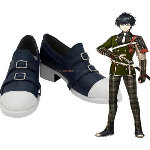 Kotegiri Gou Shoes Cosplay Touken Ranbu Online Kotegiri Gou Cosplay Boots Blue Shoes Custom Made