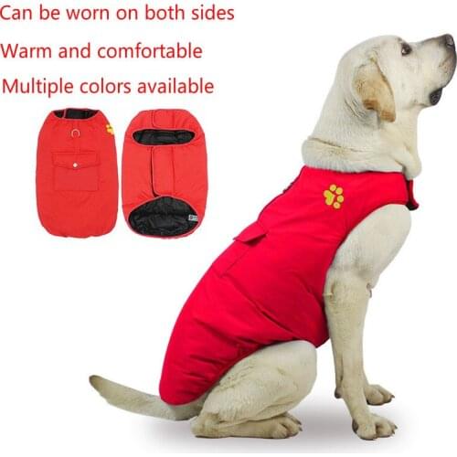 Pet Dog Clothes for Small Medium Large Dogs,Double-faced Jacket To Keep Warm In Autumn and Winter,Windproof and Waterproof Vest