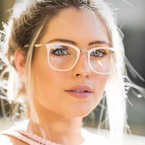 High Quality Women Cat Eye Eyeglasses Frame Women Men Optical Glasse Frame Computer Transparent Blue Light Blocking Glasses