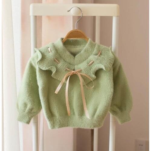 Autumn Winter Sweater Clothes For Girl Flower Cute knit Wear Long Sleeve Princess Pullover Kid Children Outerwear Girls Knitwear