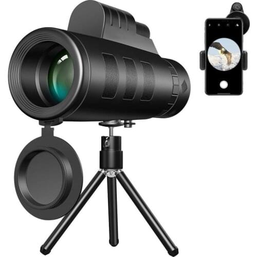 Portable High Magnification HD Telescope Dual-tuning Outdoor Mobile Phone Telescope 40X60 Monocular Hunting Telescope