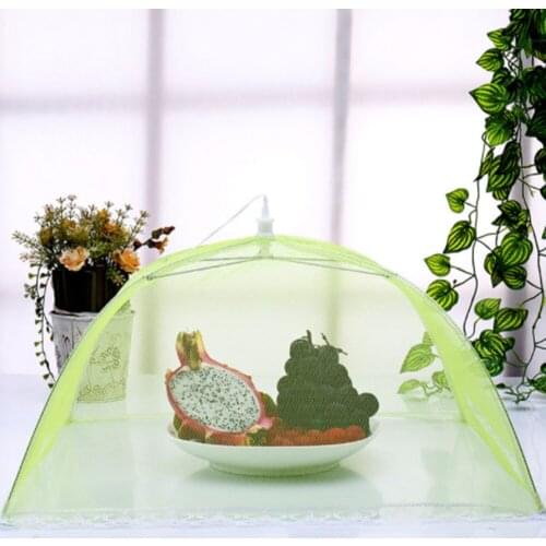 Pop-Up Mesh Screen Protect Food Cover Tent Dome Net Umbrella Picnic Kitchen Folded Mesh Anti Fly Mosquito Umbrella