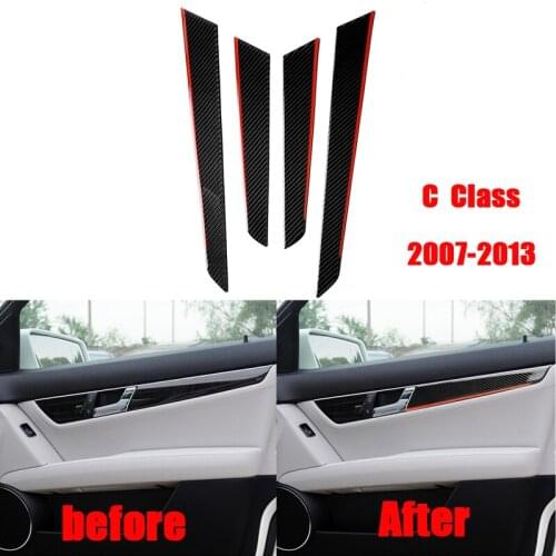 Interior Decoration Moulding Carbon Fiber Seat Adjust Button Decals Car Sticker Door Panel Trim Strips