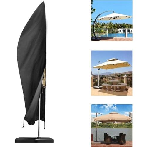 205-280cm Outdoor Patio Umbrella Waterproof Protective Cover With Zipper For Garden Cantilever Parasol Umbrellas Case Cover