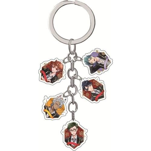 Twisted wonderland Riddle Rosehearts Azul 5pcs/set Acrylic Pendant Figure Keychain Keyring Collection Model Toy Gifts