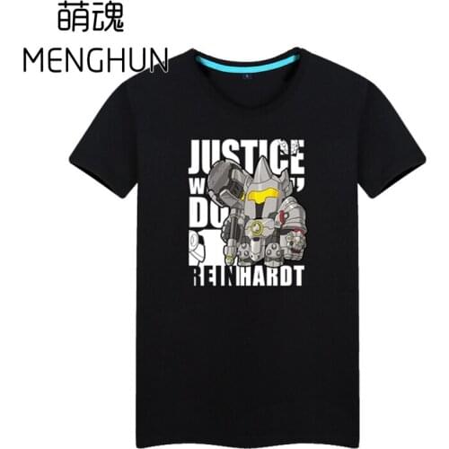OW CHARACTER REINHARDT lovely t shirt game fans daily wear REINHARDT t shirt summer shirt AC324