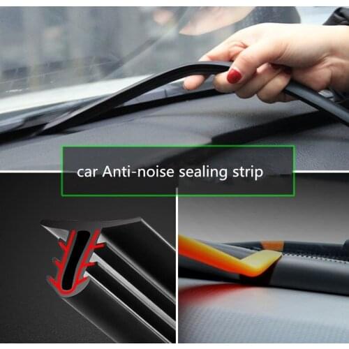 1.6M Car Windshield Sealant Dashboard Seal Strip Soundproof Rubber Strip Auto Crevice Sealing Strip 5 different colors to choose