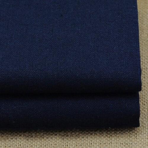 100*140cm Navy Linen Flax Cloth Tissu Pants Bags Handmade Crafts Material Fabric Cotton