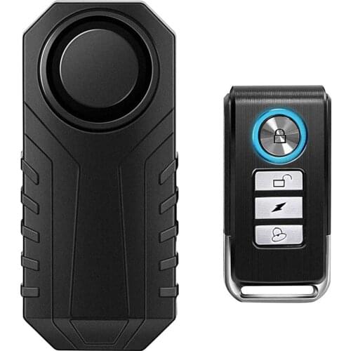 113dB Wireless Anti-Theft Vibration Motorcycle Bicycle Waterproof Security Bike Alarm 7 Levels sensitivity SOS emergency alarm