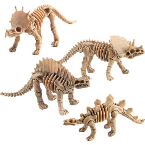12Pcs Simulation Dinosaur Skeleton Model Figures Kids Toys Favors Home Educational Toy Dollhouse Decor