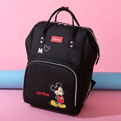 2021 New Cartoon Mommy Bag Mother Baby Backpack Printed Mickey Multi Function Large Capacity Backpack