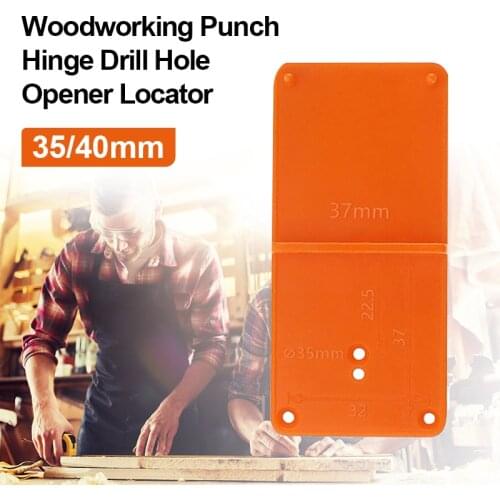 35/40mm Woodworking Punch Hinge Drill Hole Opener Locator Guide Drill Bit Hole Tools Door Cabinets DIY Template Woodworking Tool