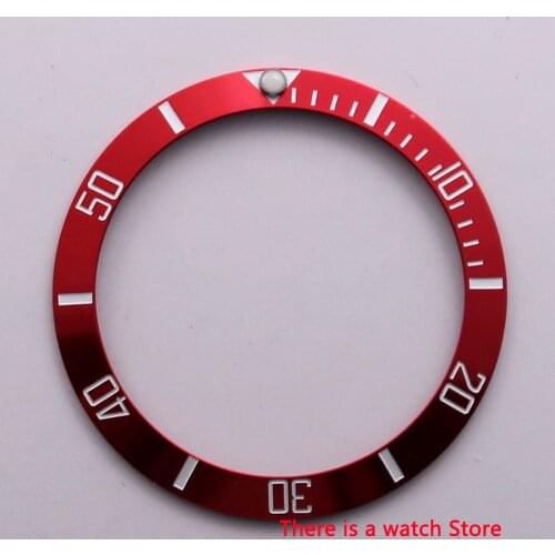 38mm Aluminum ceramic bezel insert luminous dot fit 40mm watch case SUB Automatic mens watch
