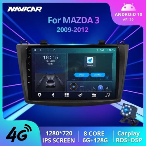 6G+128G 2DIN Android 10.0 Car Radio Multimedia Video Player For Mazda 3 bk 2009-2013 Mazda3 Navigation GPS 2 din DVD Player DSP
