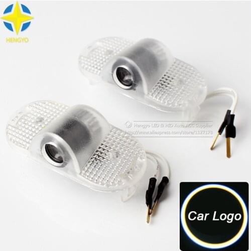 Free Shipment 7W No drill Car Logo Led Courtesy Light Door projector Logo Light Ghost Shadow Car Welcome Door Light