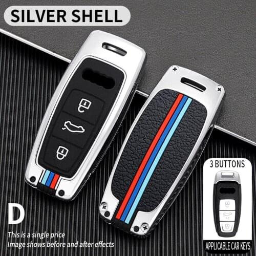 Car Key Case Auto Key Protection Cover For Audi A6 A7 A8 Q8 Q5 D5 Etron Car Holder Shell Colorful Car-Styling Accessories