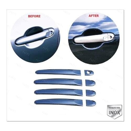 For Nissan NOTE Chrome Door Handle 4 door 2013 above Chromium Styling Accessories Modified Car Exterior Door Handle Best quality Chrome