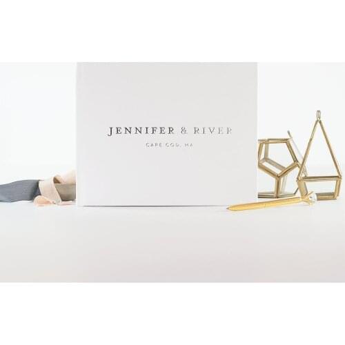 Personalize Wedding Guestbook, Silver Modern names and date Guest Book Wedding Birthday Book Custom Baby shower Ideas