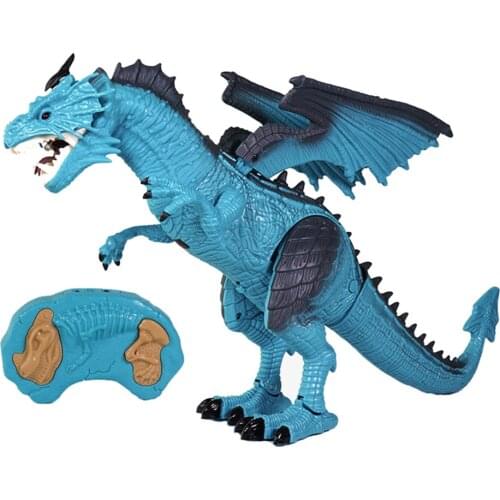 Infrared Remote Control Spray Dinosaur Toy Remote Control Flame Dragon Shake Head Walking Spray Children Toy Gift