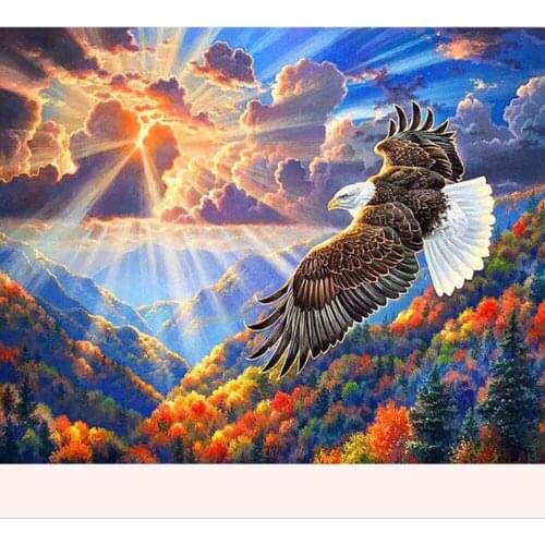 KEXINZU Full Square/Round Drill 5D DIY Diamond Painting "Eagle sunset" Embroidery Cross Stitch 5D Home Decor Y6482