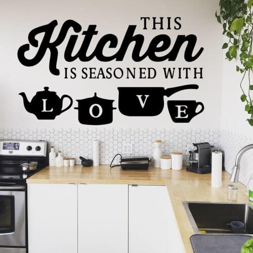 Lovely Kitchen Murals Design Wall Vinyl Sticker Decal Wall Kitchen Modern Decoration Removable A001773