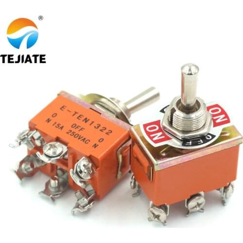 Micro switch E-TEN1322 toggle switch 6 pin head 3 grade switch double pole double throw toggle switch power supply