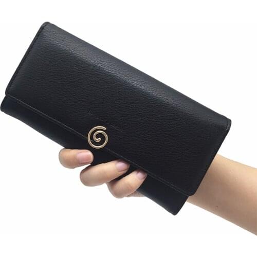 Fashion Women Wallet Brand PU Leather Long Purse Solid Color Hand Made Multiple Cards Holder Clutch Bag Hasp Standard Wallet