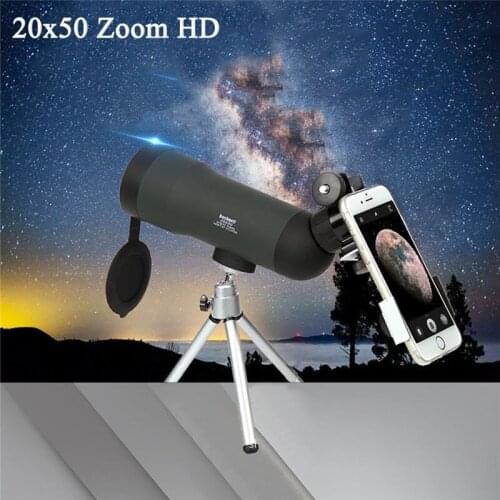 20x50 HD Zoom Outdoor Monocular Telescope Night Version Spotting Scope With Portable Tripod