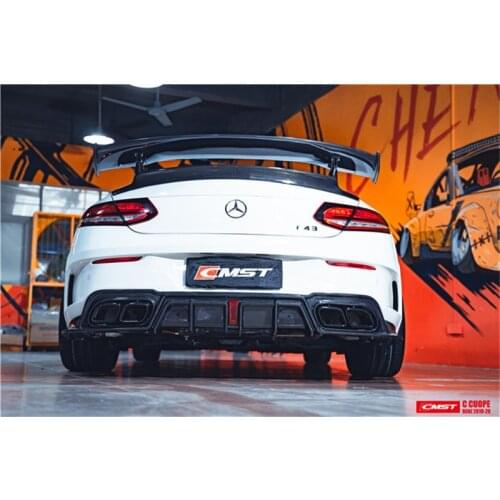 Suit For C63 Benz Coupe Cmst Carbon Fiber Tail C-class Two Door Upgrade Gt63s Double Gt Wing