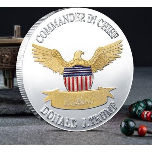 Silver Plated American 45th President DONALD TRUMP Coin Commemorative Eagle Coin Challenge Coins Inauguration Patriosts
