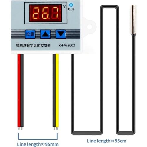 12V 24V 220V Professional W3002 Digital LED Temperature Controller 10A Thermostat Regulator XH-W3002
