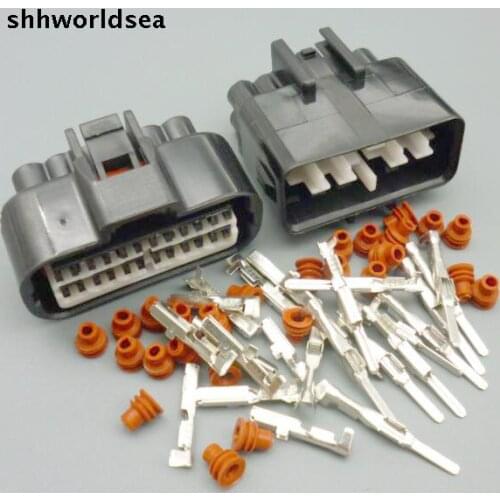 Shhworldsea 5/30/100sets 12P 2.2mm female male car connector for car bus truck motor