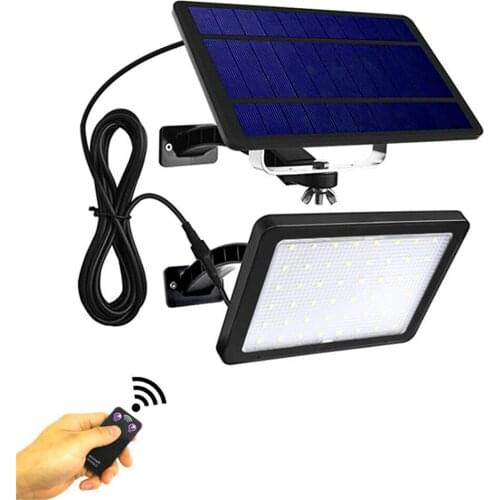 48LED Highlight Solar Light Outdoor Wall Lamp Split/Integrated Adjustable Angle Waterproof IP65 3.2V/5500mA Security Garden Lamp